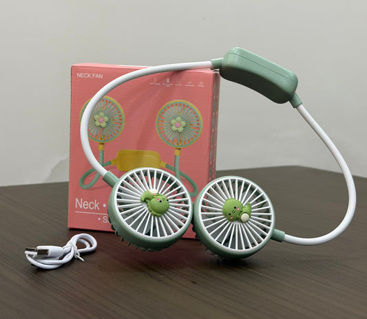 High Speed Rechargeable Neck Fan with three points