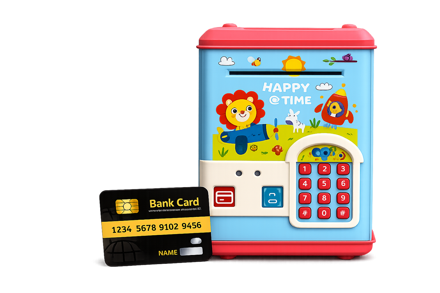 Happy Time Money Safe with Face, Card and Password Unlock