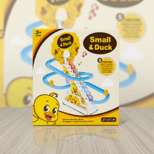 Electric Duck Climbing Stairs Toy with Music and Lights