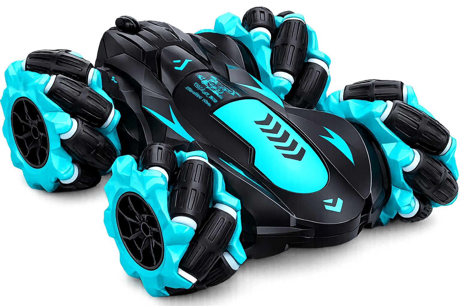 Twosidedcarmaintransparent 2.4GHz RC Double Sided Stunt Car with 360 Spin and LED Lights - Image 1
