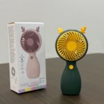 Cute Mini Handheld USB Fan, Rechargeable Desktop Fan for Kids