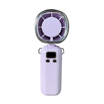 Portable Mini Fan with Digital Display, Rechargeable Handheld Fan